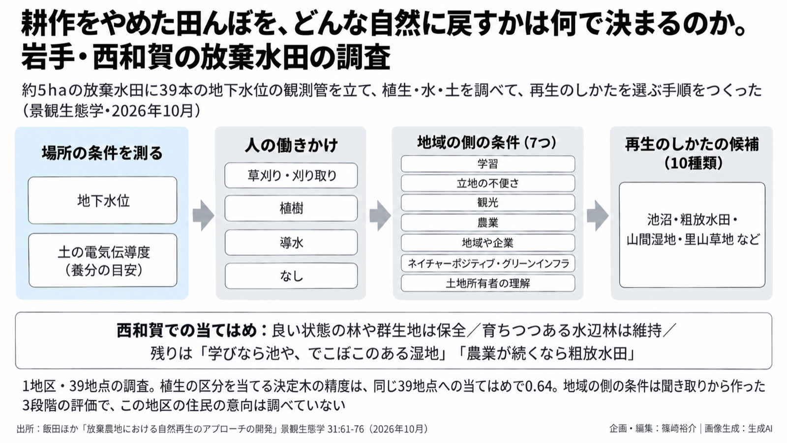 放棄農地の自然再生×場所の条件から選ぶ手順 図版1